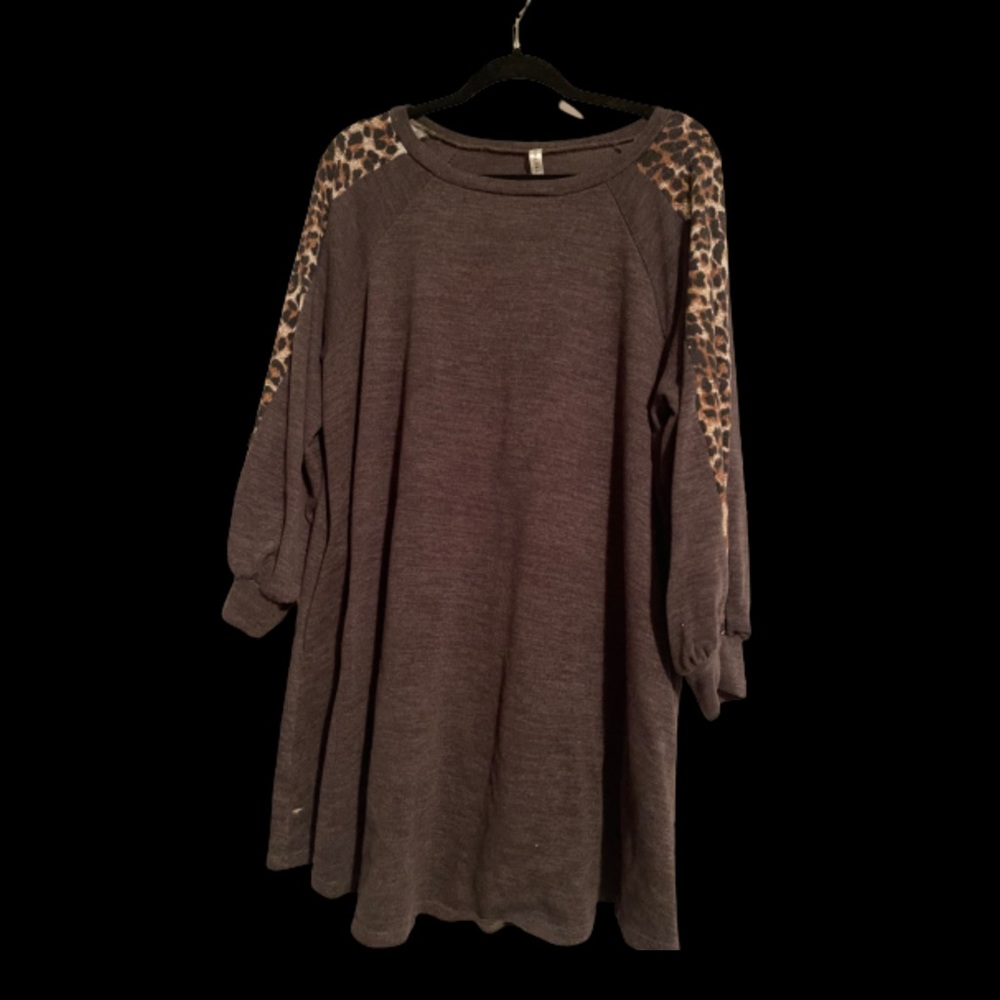 3x Tunic leopard long sleeve